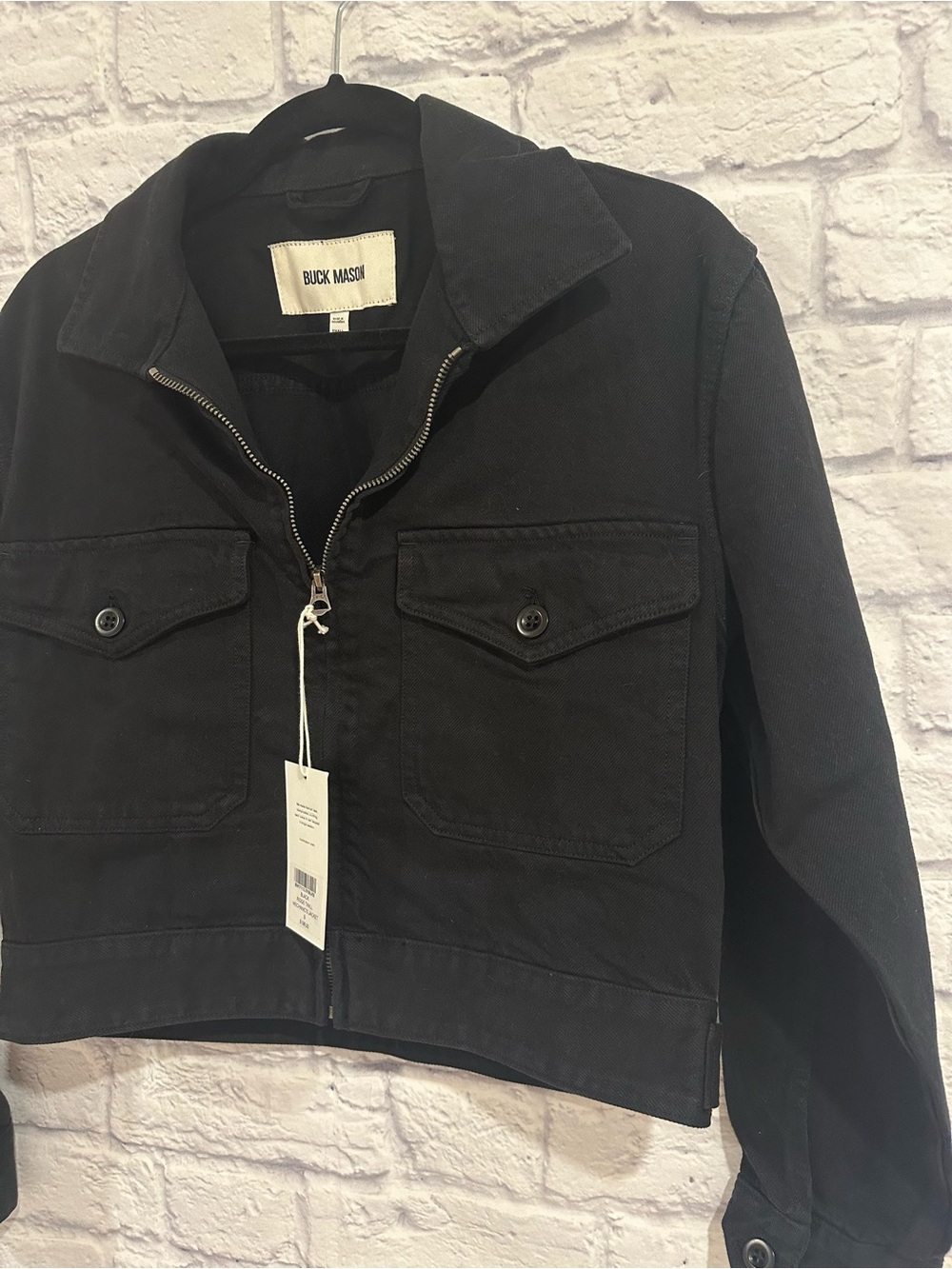 NWT Buck Mason the ridge twill black denim mechanics jacket size small - Picture 4 of 6